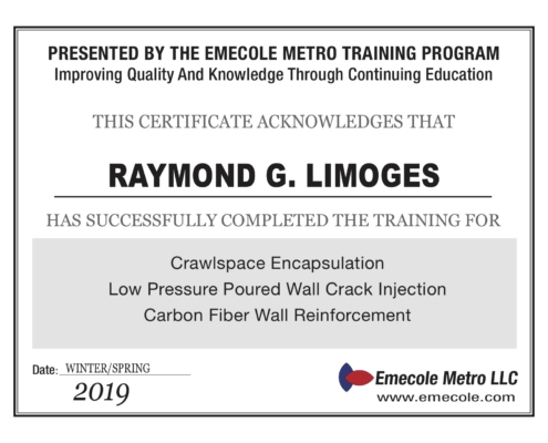 Certificate Wall Repair Certificate Wall Repair